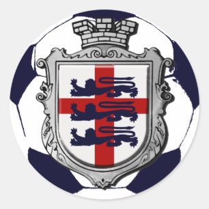 Royal England Soccer ball England flag gifts Classic Round Sticker