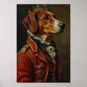Royal English Foxhound Portrait Poster
