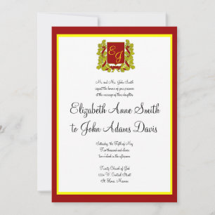 Royal Faire-part de mariage Red and Gold