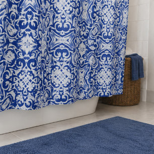 Royal Filigree Intricate Blue and White Ornamental