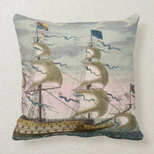 Royal (flagship) of the English fleet, flying the Throw Pillow