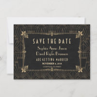 Royal Fleur-de-Lis Art Deco 1920s Save The Date