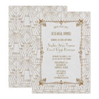 Royal Fleur-de-Lis Art Deco Gold Rehearsal Dinner