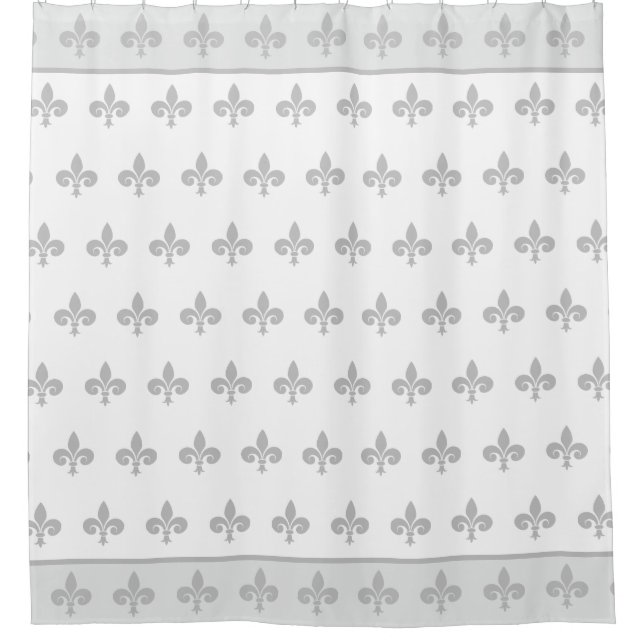 Royal fleur de lis, lily flowers on light grey (Front)