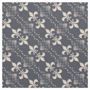 Royal, Fleur de Lis pattern Fabric