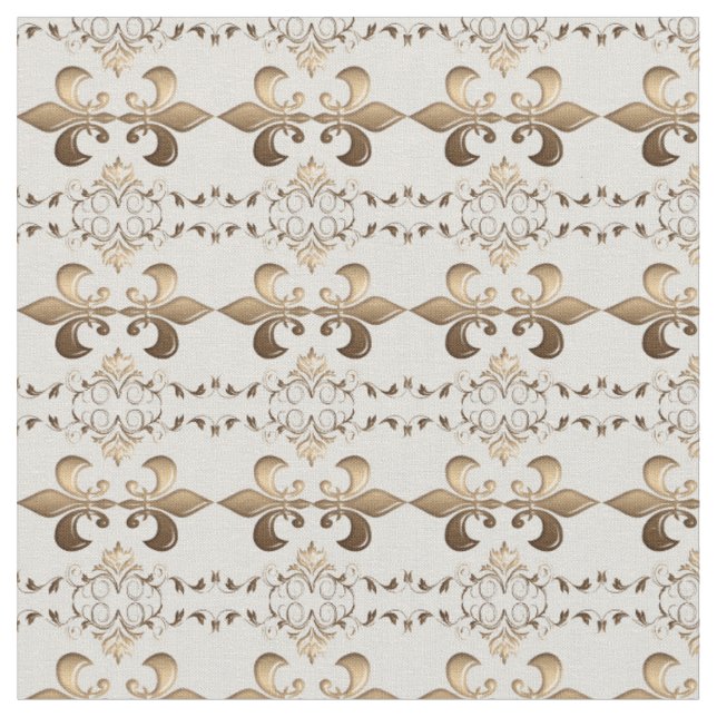 Royal, Fleur de Lis  pattern Fabric (Close Up)