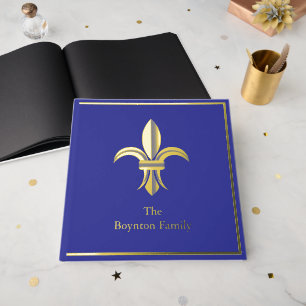 Royal Fleur di Lis foil Scrapbook Photo Album Guest Book