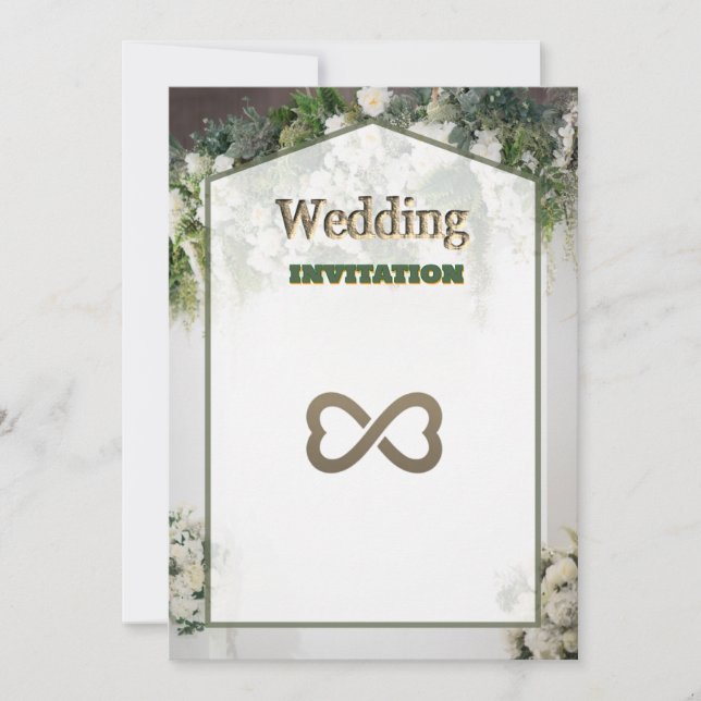 Royal Floral Art Wedding Invitation (Front)