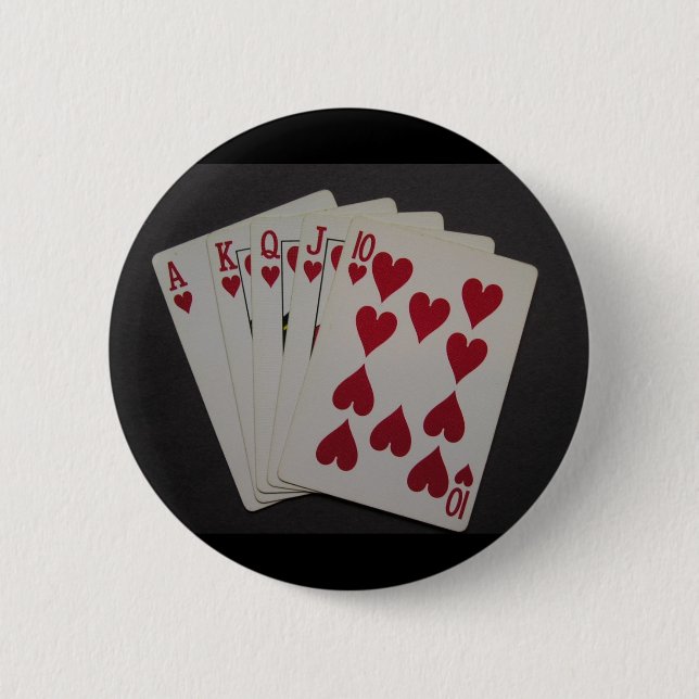 Royal Flush 2 Inch Round Button (Front)