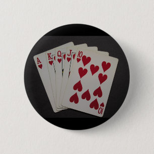 Royal Flush 2 Inch Round Button