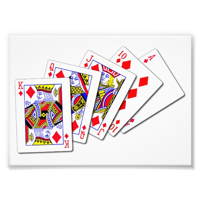 Royal Flush Diamonds Photo Print (Front)