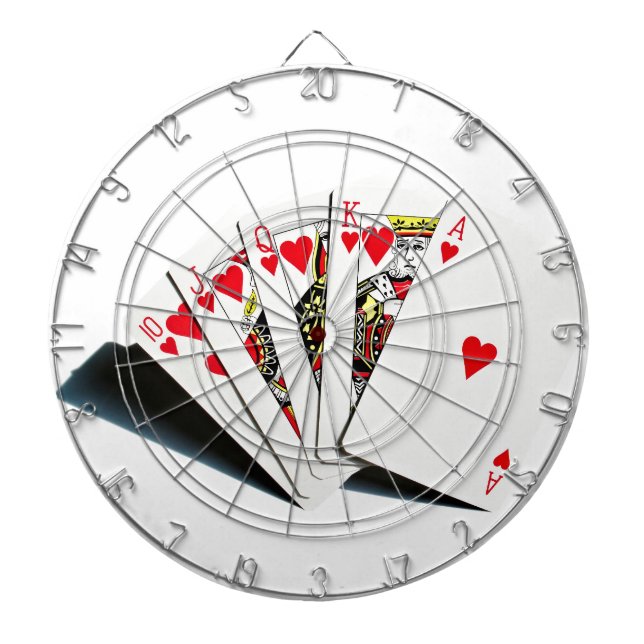 Royal Flush Hearts Dartboard (Front)