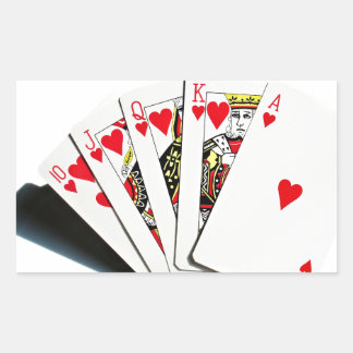 Royal Flush Hearts Sticker