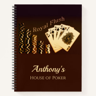 Royal Flush Poker Carnet Spiral À Thème