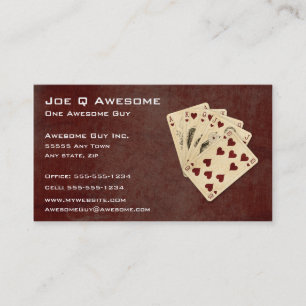 Royal Flush Poker Hand Business Card
