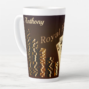 Royal Flush Poker Themed Personalized Tall Mug