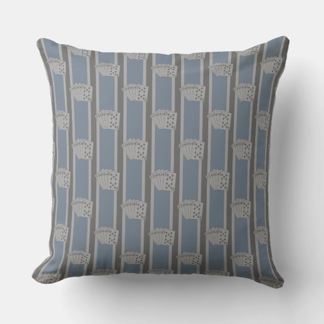 Royal Flush Throw Pillow (Front)