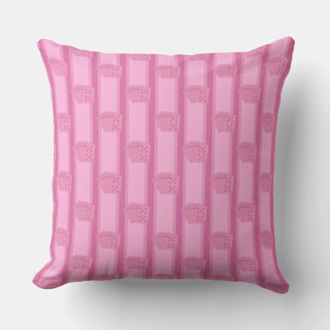 Royal Flush Throw Pillow (Front)
