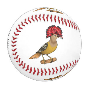 Royal flycatcher bird cartoon illustration baseball