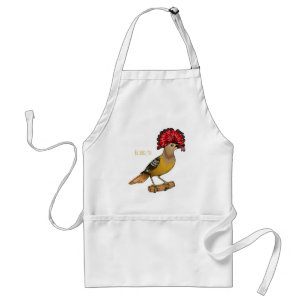 Royal flycatcher bird cartoon illustration standard apron