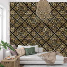 Royal French black and golden Wallpaper