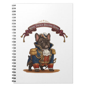 Royal French Bulldog Guard Vintage Dog Art Notebook