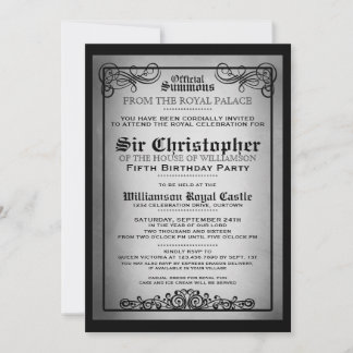 Royal Gala Birthday Party Invitations