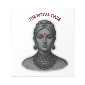 Royal Gaze Indian Queen Minimalist Bold Lin Notepad