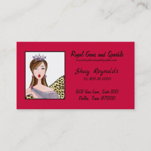"Royal+Gems & Sparkle" Queen Cartes de visite