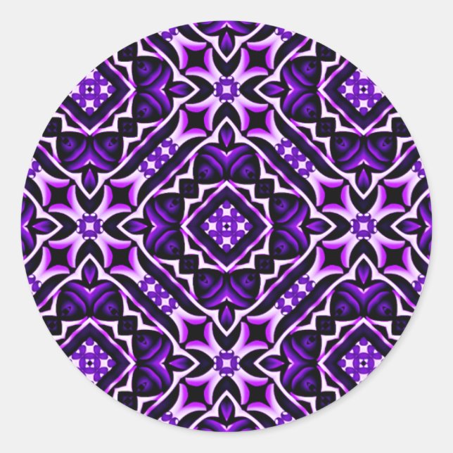 Royal Glow_ Classic Round Sticker (Front)