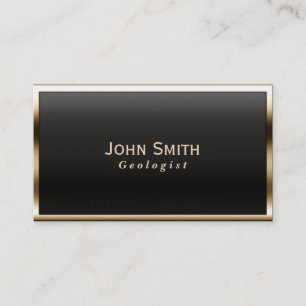 Royal Gold Border Geologist Business Card