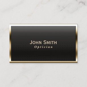 Royal Gold Border Optician Business Card