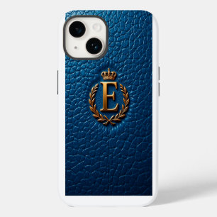 Royal Gold Crown Letter E Monogram Luxe iPhone 14 Case