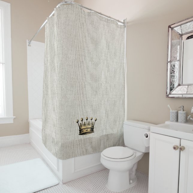 Royal Gold Crown Nuetral Linen Fabric Chic (In Situ)