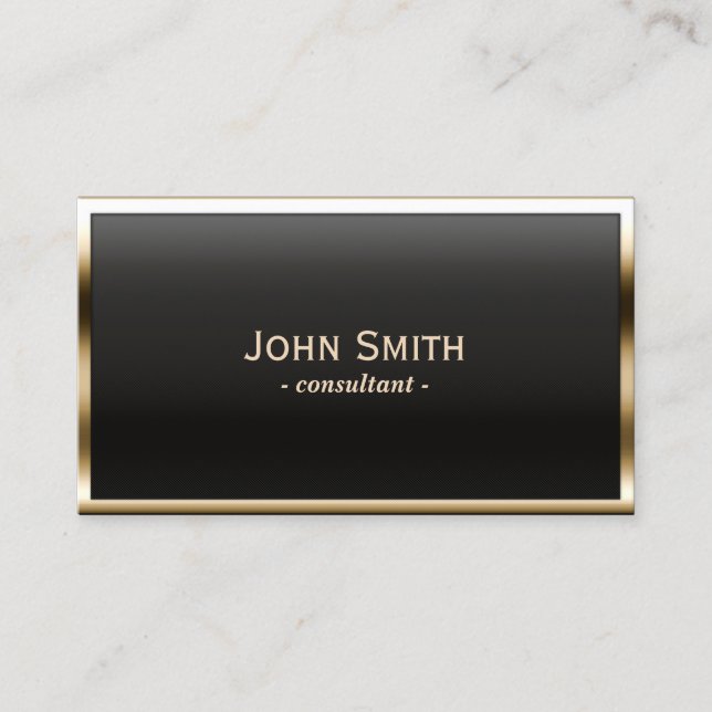 Royal Gold Framed Professional Business Card (Front)