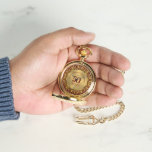 Royal Gold Ornamental Frame Wedding Anniversary Watch<br><div class="desc">Happy 50th wedding anniversary customizable clock featuring a royal ornamental gold frame on a dark red background.</div>