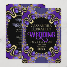 Royal Gold Purple Lace Wedding