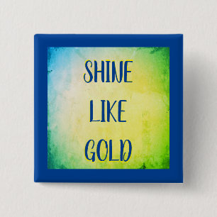 Royal Gold Sunshine 2 Inch Square Button