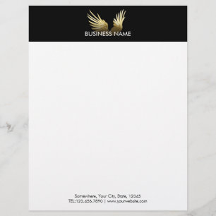 Royal Gold Wings Professional Modern Letterhead