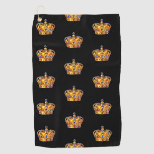 Royal golden crown golf towel