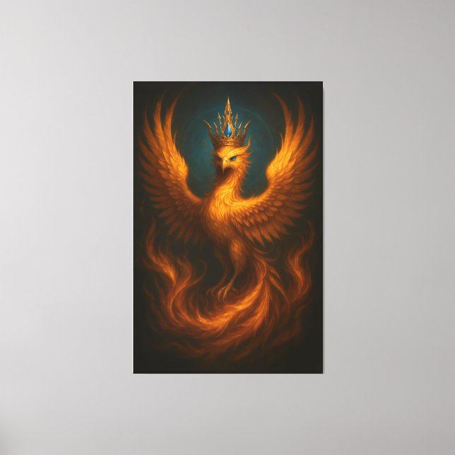 Royal Golden Phoenix · Luxury Fine Art Canvas Prin Print (Front)