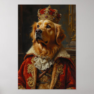Royal Golden Retriever Portrait Poster
