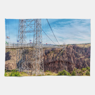 Royal Gorge Bridge Side View Kitchen Towel