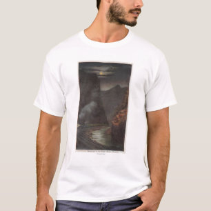 Royal Gorge, CO - Moonlight View of Train in T-Shirt