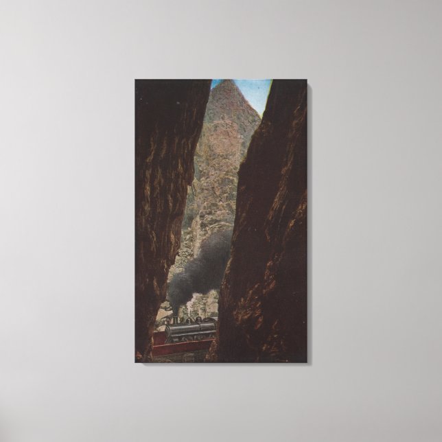 Royal Gorge, CO - View of a Crevice in Royal Canvas Print (Front)