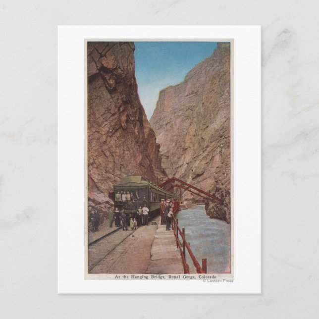 Royal Gorge, CO - View of the Hanging Bridge Postcard (Front)