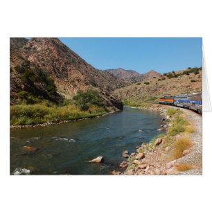 Royal Gorge train and Arkansas river card