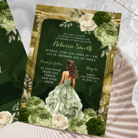 Royal Grand Palace Sage Green Quinceañera