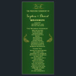 Royal Green Gold Peacock Wedding Program Custom<br><div class="desc">Unique Design featuring Royal Green Gradient background and abstract Gold Sparkling Peacocks for your special wedding event. It will give an unique touch to your wedding style. Be different! Personalize with your own information. If you need to move the text, or change the size, font, or colour, click Customize tool....</div>