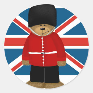 Royal Guard Bear Classic Round Sticker